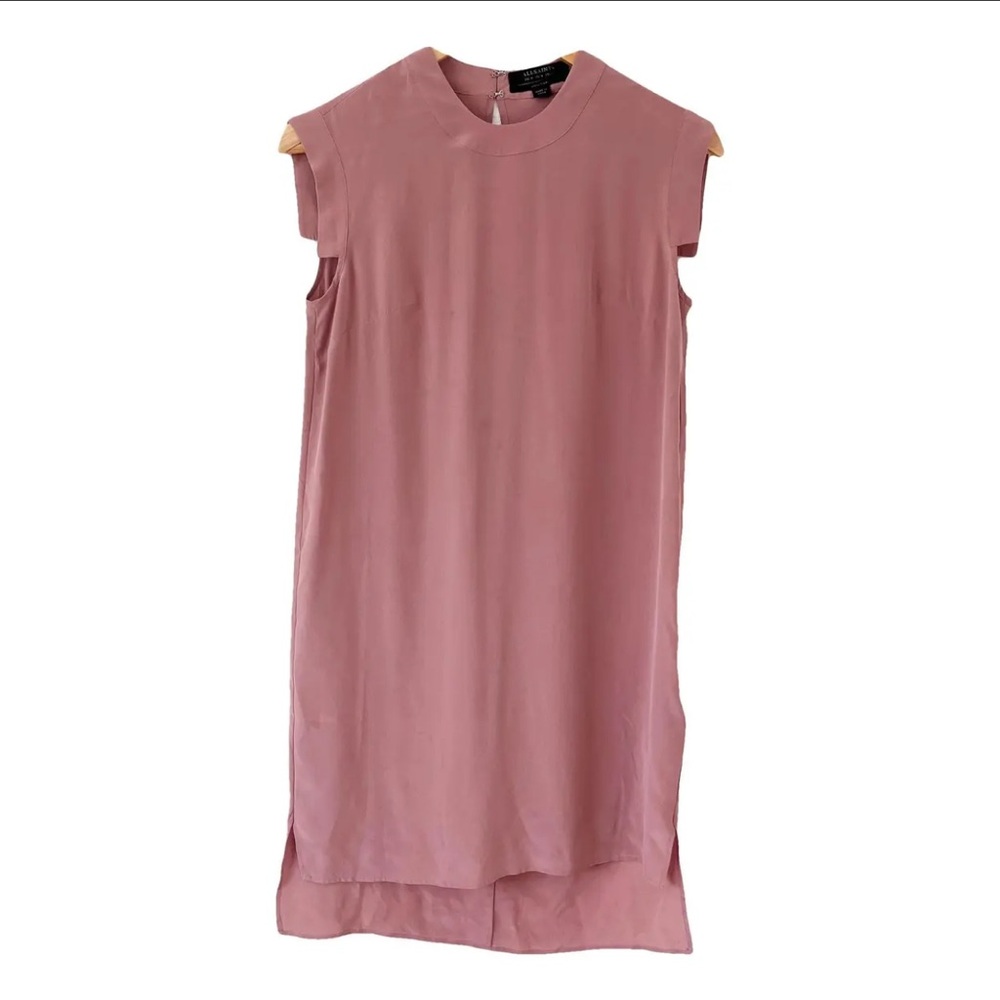 All Saints Tonya Lew pink silk dress